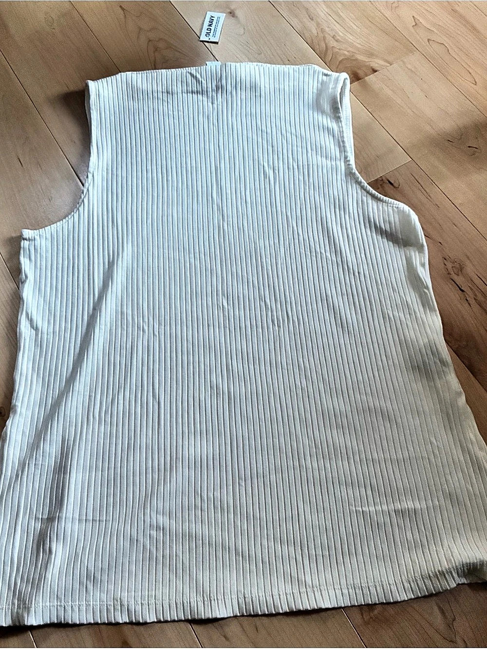 Old Navy Ribbed Mock-Neck Sleeveless Top White XL